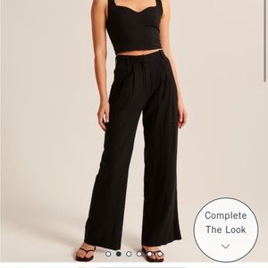Abercrombie & Fitch Slit Leg Black Pants